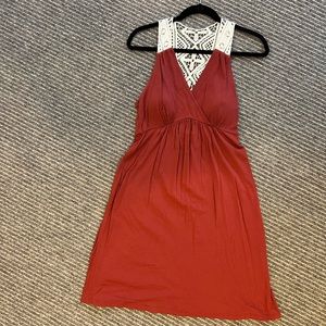 Short Knit Crotchet Back Summer Dress